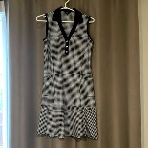 Dexim black and white check golf dress.